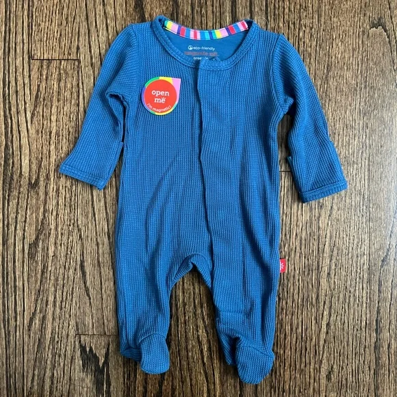 Magnetic Me Dark Blue Waffle Modal Magnetic Parent Favorite Footie Preemie - Picture 2 of 5